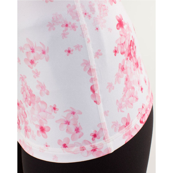 Lululemon Thin Straps Racerback Tank White Pink Floral 4 NWOT - Picture 8 of 13